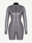 Wholesale One-Piece Long-Sleeved Sports Silver Film Sauna Suit