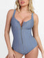 Tummy Control Denim Shapewear Bodysuit - CLEARANCE