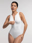 Seamless Ribbed Zip Front Sleeveless Bodysuit