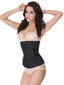 Black Waist Trainer Adjustable Sticker Zip Slimming Belly