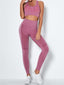 Wholesale Red Removable Cups Ankle-Length Yoga Suit Casual Clothes