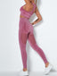 Wholesale Red Removable Cups Ankle-Length Yoga Suit Casual Clothes