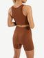 Wholesale Seamless Yogawear Suit Low Neckline Sleeveless Workout Clothes