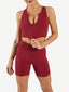 Wholesale Seamless Yogawear Suit Low Neckline Sleeveless Workout Clothes
